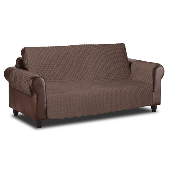 Cover Bonanza Indoor Sofa Slipcover, 68 x 21 x 25 inch, Dark Brown/Tan
