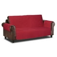 thumbnail image 1 of Cover Bonanza Indoor Sofa Slipcover, 68 x 21 x 25 inch, Red/Brown, 1 of 8