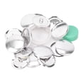 thumbnail image 1 of Cover Button Kit, Cloth Fabric Covered Round Flat Back Metal Buttons Refill Forms Replacement with Buckle Making Tool for DIY Sewing Bags Crafts Sofa Upholstery ,10 Sets [30mm], 1 of 7