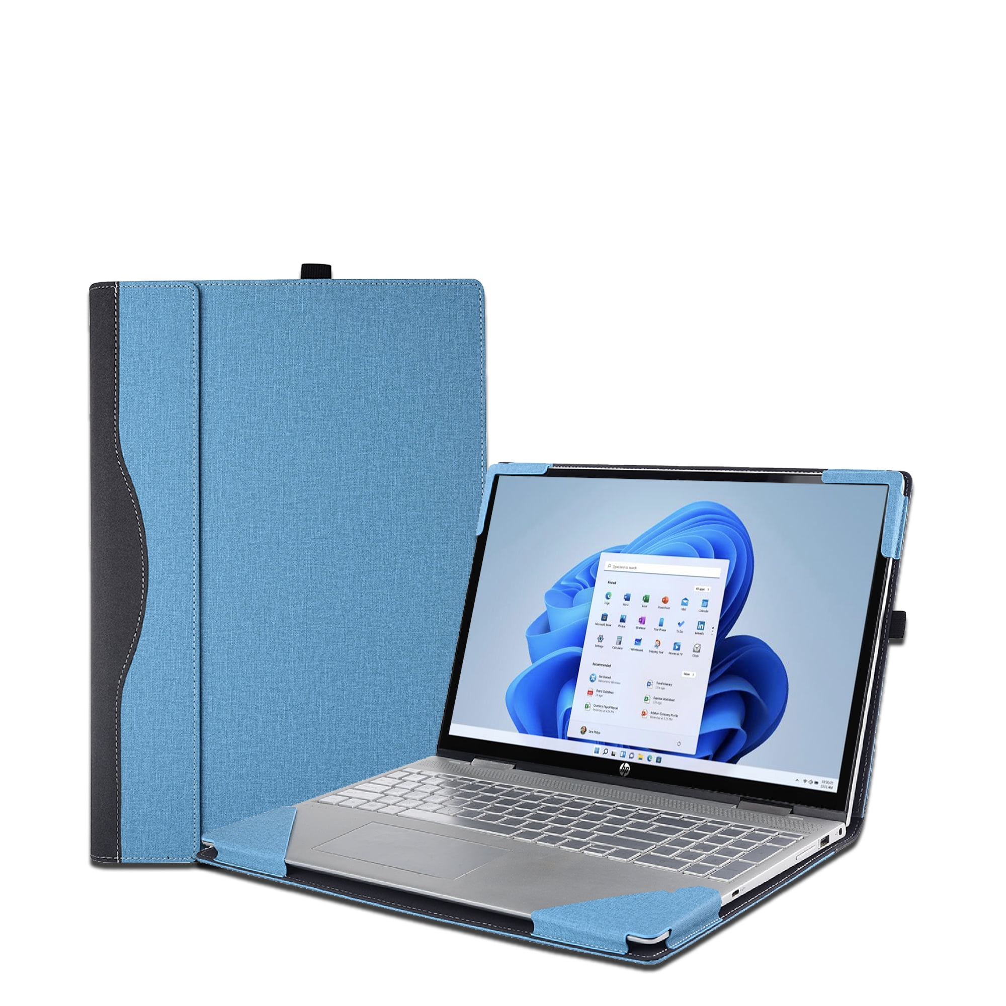 Cover Case for 15.6'' HP Envy x360 2-in-1 Laptop 15t-fe 15-fh 15z-fh 15-fe 15-ew 15t-ew 15z-ey & HP Pavilion x360 Convertible 15t-dw 15-er,PU leather Protective Shell Laptop Bag