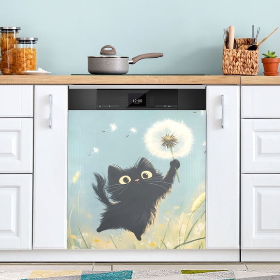 Cover Cat Dishwasher Magnet Cover Reuseable Refrigerator Magnet Cover Decal Fridge Microwave Stickers Hoilday Party Decor 23 x 26 Inch