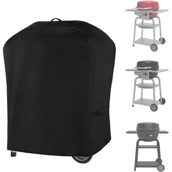Cover for Charbroil Bistro Pro Electric Grill & Griddle, with Handle & Straps for 25302145 25302146 25302148 25302161, 600D Waterproof All Weather Resistant Electric Cover, Replace CB1250073P4