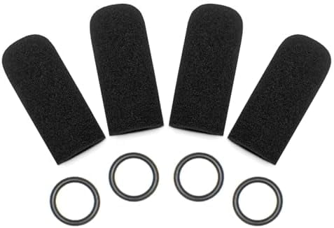 Cover Compatible with David Clark DC One-X,PRO-X2,DC-Pro X,H20,H10 Series Aviation Headset,M-7,M-4,M-5,M-77 Series DC-87 Microphone Protector, 4 Pack Foam Covers & O-Rings Kit