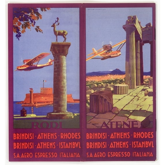 Cover Design Aero Espresso Italiana Timetable Print By ??The Royal Aeronautical SocietyMary