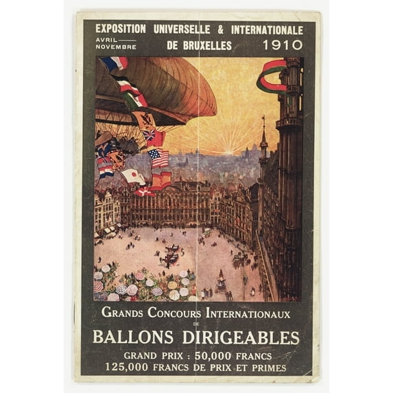 Cover Design, International Exhibition, Brussels Print By ®The Royal Aeronautical Society (National Aerospace