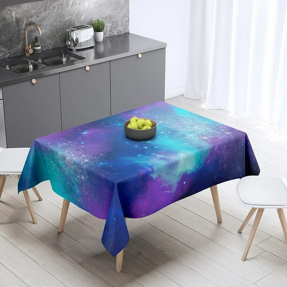 Cover Dust Resistant Stain Party Rectangular Decor Home Tablecloth Printed Pattern Flower Colorful