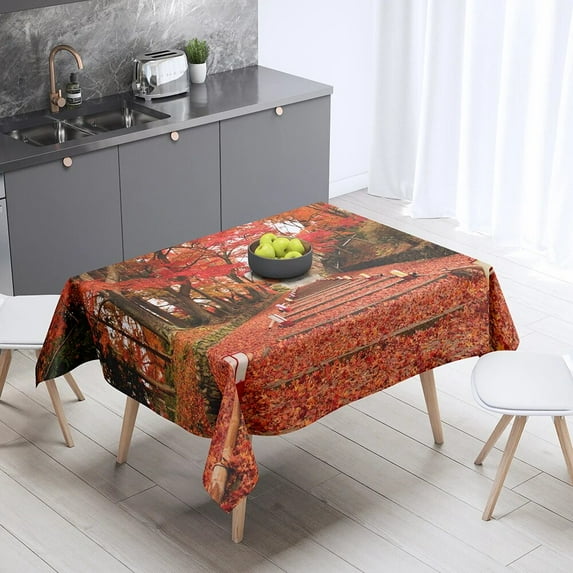 Cover Dust Resistant Stain Party Rectangular Pattern Floral Decor Home Tablecloth Printed Series R