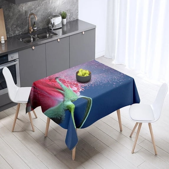 Cover Dust Resistant Stain Party Rectangular Table Dining Decor Home Tablecloth Printed Pattern Ro