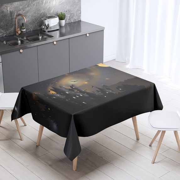 Cover Dust fouling Anti Party Rectangle Decoration Home Cloth Table Pattern Print Bat Theme Hall