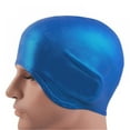 thumbnail image 1 of Cover Ears Swim Caps for Long Hair 100% Silicone Swimming Hat for Unisex Adult Kids Reduce Water Intake Makes Your Hair Clean, 1 of 5