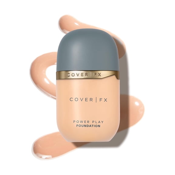 Cover FX Power Play Foundation F2, Full Coverage Matte Liquid Foundation, Long-Wear Makeup, 1.01 fl oz