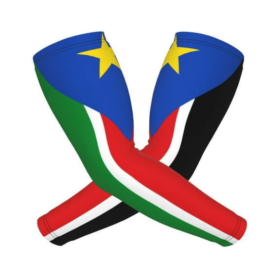 Cover Flag Of South Sudan Sports Compression Arm Sleeves Football Baseball Basketball Cycling Tennis For Men Women