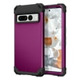 thumbnail image 1 of Cover For Google Pixel 7 Pro 6.7 inch Slim Dual Layer 3 in 1 Heavy Duty Protection Hybrid Hard PC Soft Silicone Rugged Bumper Anti Slip Full-Body Protective Cases For Google Pixel 7 Pro, Purple, 1 of 6
