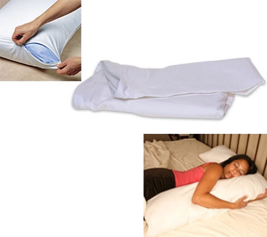 Cover For L-Shaped Body Pillow - Hypoallergenic - Tailored Fit - Comfort, White