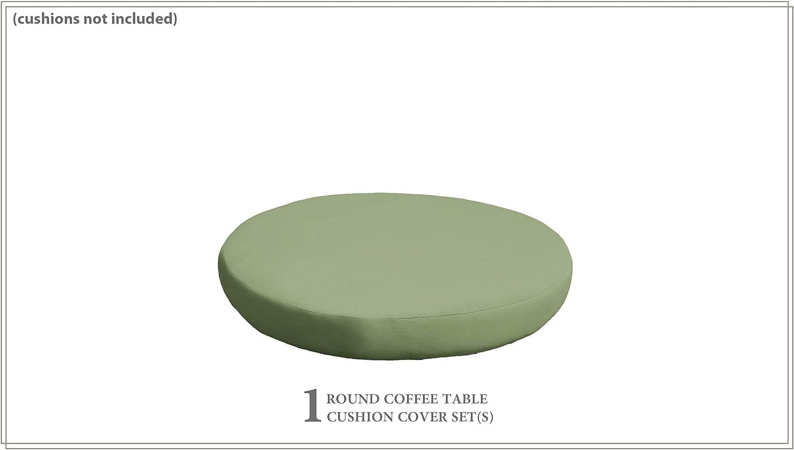 Cover For Round Ottoman Cushions 6 Inches Thick In Cilantro (Cushions