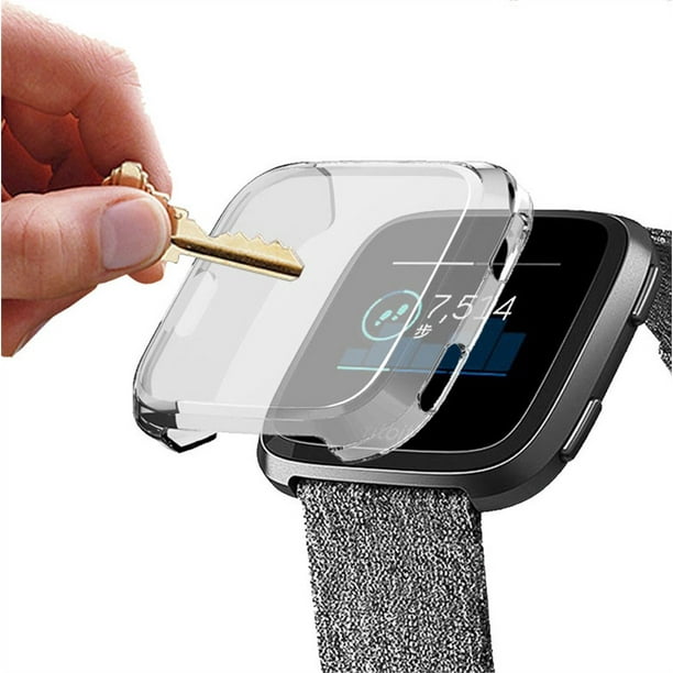 Cover For fitbit versa Versa 2 Versa lite strap case screen protector smart watch Accessories ultra thin protective frame bumperTransparent