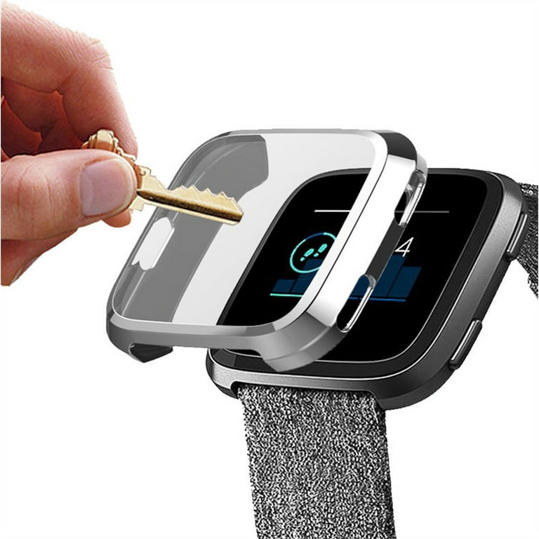 Cover For fitbit versa Versa 2 Versa lite strap case screen protector smart watch Accessories ultra thin protective frame bumpersilver Walmart