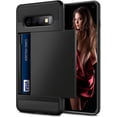 thumbnail image 1 of Cover for Galaxy S10 Case Wallet Credit Card Holder ID Slot Sliding Door Hidden Pocket Anti-Scratch Dual Layer Protective Hard Shell Rugged TPU Bumper Armor for Samsung Galaxy S10 (Black), 1 of 15