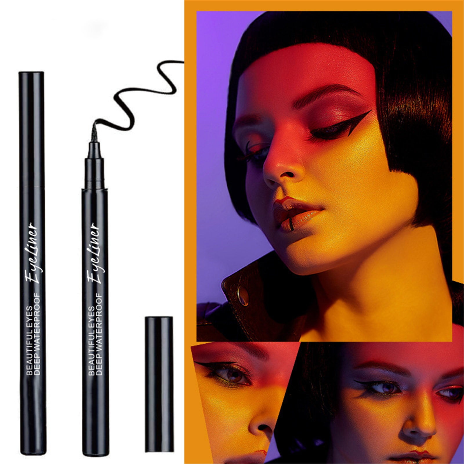 Cover Girl Eye Liner,Thin Black Liquid Long Lasting Smudges Ink For