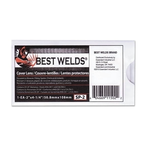 Best Welds SP-2 BW 2X4 1/4 100% CR-39 COVER LENS
