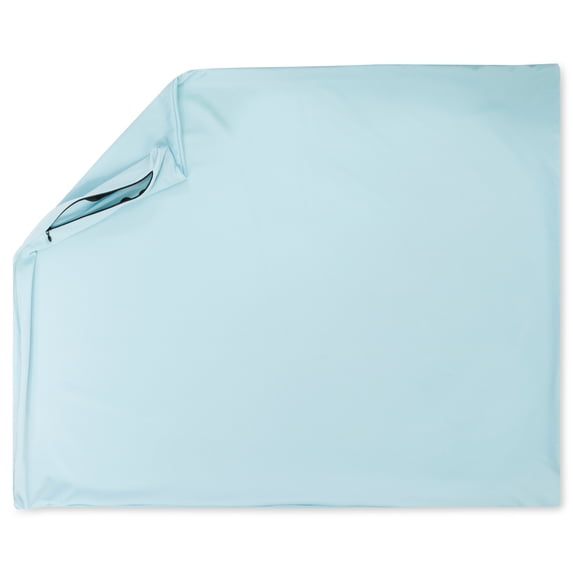 Cover Only for Premium Microbead Bed Pillow, X-Large Extra Smooth - Ultra Comfortable Sleep with Silk Like Anti Aging Cover 85% spandex/ 15% nylon Breathable, Cooling Sweet Baby Blue
