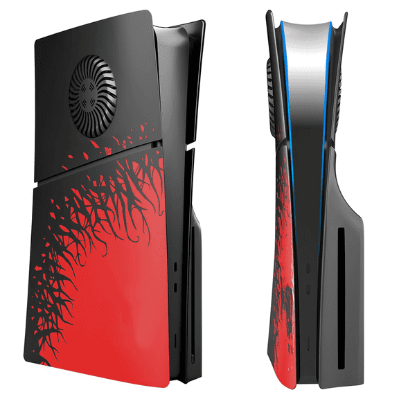 Cover Plates for PS5 Slim Disc Edition, Faceplate with Cooling Vent, Precision Fit, Anti-Scratch, Easy to Install, Hard Shockproof Face Plate Cover Side Plate Shell for PS5 Slim Accessories