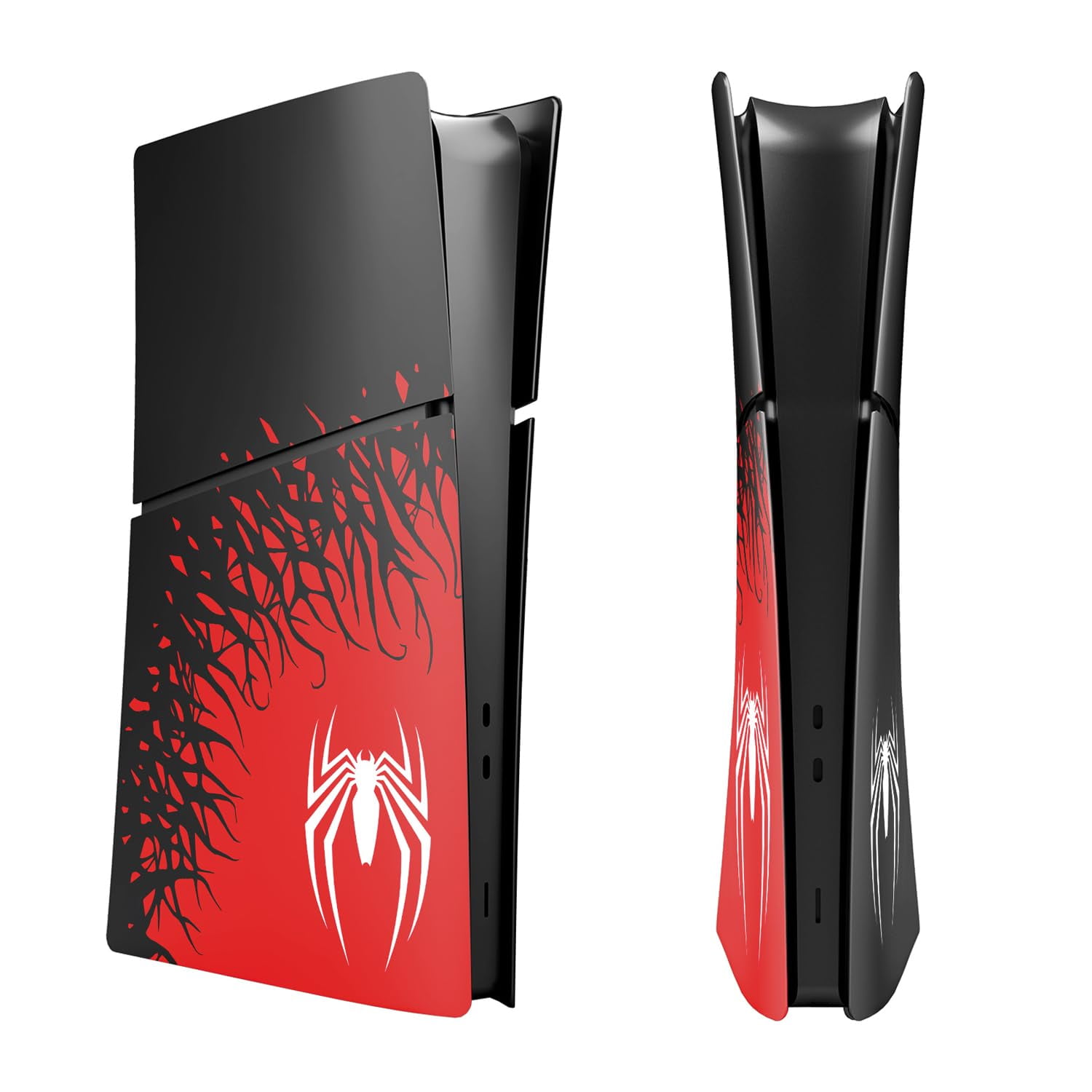 AARONMEI Cover Plates for PS5 Slim Spider Pattern ABS Faceplate Shell for PS5 Slim Digital