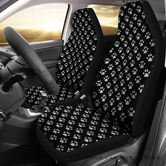 Cover Protective Seat Front Universal 2 of 102329 Pack Cover Seat Car Print Paw