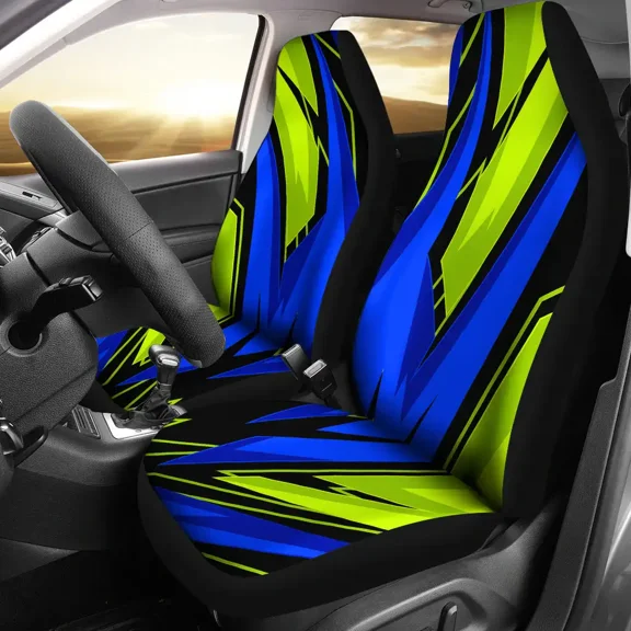 Racing Style Grey & Red Vibe Car Seat Cover Pack of 2 Universal Front Seat Protective Cover