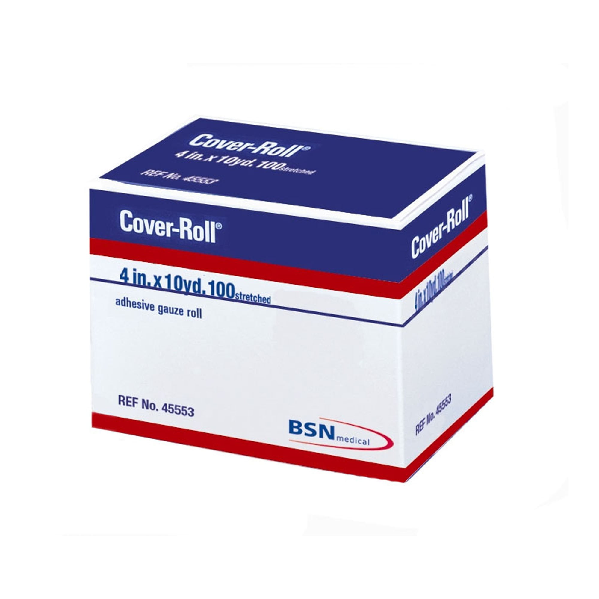Cover-Roll Stretch Polyester Dressing Retention Tape with Liner White NonSterile 4" x 10 Yd 12 Ct