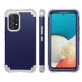 thumbnail image 1 of Cover For Samsung Galaxy A53 5G,Slim Dual Layer 3 in 1 Heavy Duty Protection Hybrid Hard PC Soft Silicone Rugged Bumper Anti Slip Full-Body Protective Cases For Samsung Galaxy A53 5G, Darkblue, 1 of 6