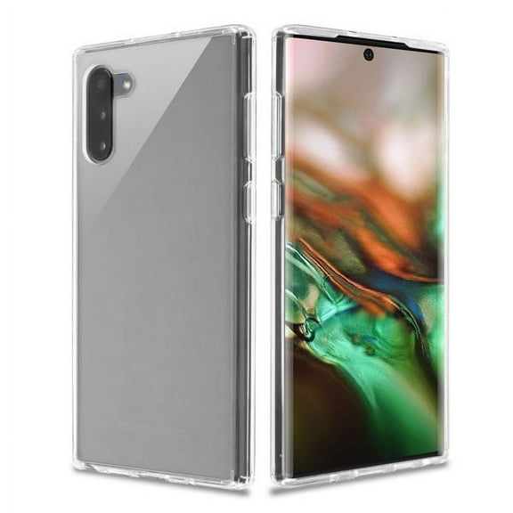 Cover for Samsung Galaxy Note 10 (6.3) Slim Fit Hybrid Transparent Rubber Gummy Hard PC Soft Silicone Protective Phone Case Fit Galaxy Note 10 [ Clear ]