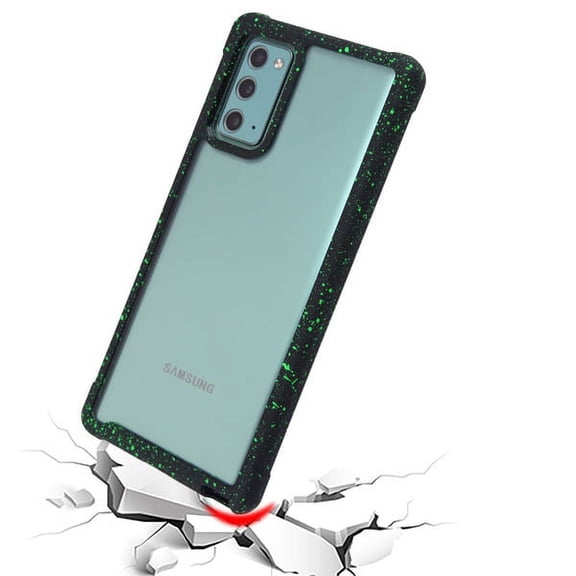 Cover for Samsung Galaxy Note 20 (6.4") Clear Rugged Hybrid Full Body Protective Shockproof Hard Back Dual Layer Bumper Phone Case Fit Galaxy Note 20 [ Clear Black ]