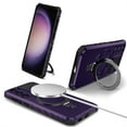 thumbnail image 1 of Cover for Samsung Galaxy S20 FE, Case with Invisible Stand,Compatible with MagSafe,Shockproof Magnetic Heavy Duty with Built-in Ring Holder Stand Hard Phone Case Cover, purple, 1 of 9