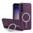 thumbnail image 1 of Cover for Samsung Galaxy S23 Ultra, Case with Magnetic Invisible Stand,Compatible with MagSafe,Slim Shockproof Anti-Scratch Protective Ring Holder Case Cover, purple, 1 of 9