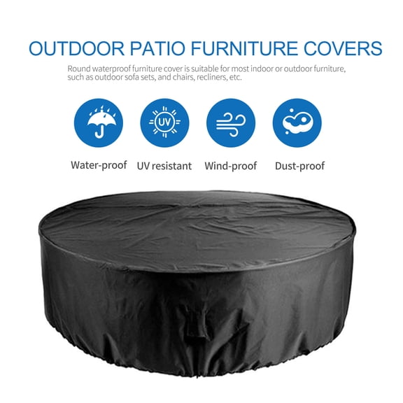 Cover,Set Covers Windproof Patio Park Furniture Waterproof Table Chair Tear-resistant Uv Round Park Furniture Cover Covers Waterproof Table Round Cover Chair Set Covers Zdhf Adben