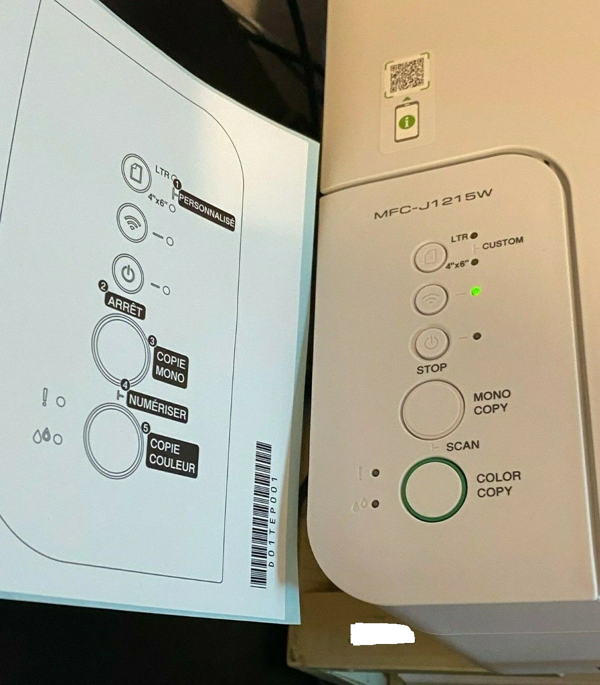 Cover Sticker In French Language For Brother Copy Print Scan Mfc Mfc ...