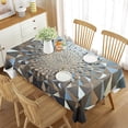 thumbnail image 1 of Cover Table Rectangular Kitchen Room Dining Image Triangle Geometric Colorful Fractal Stained Style, 1 of 5