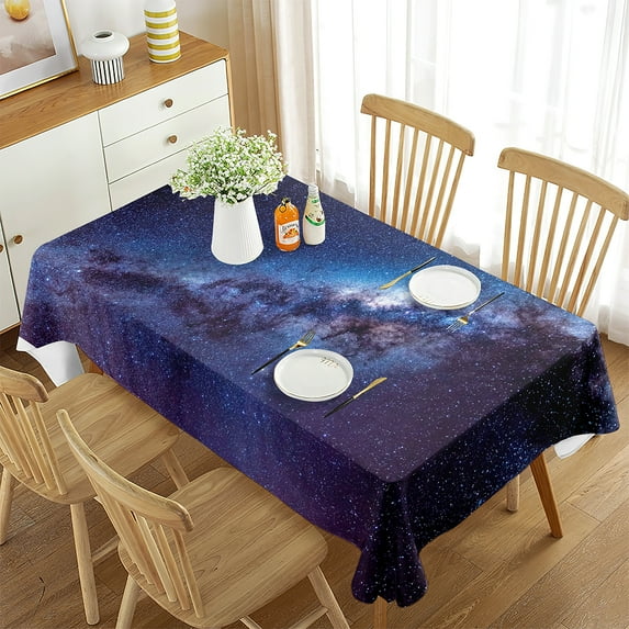 Cover Table Rectangular Outdoor Indoor Kitchen Party Room Dining Sky Starry Printed Cloth Table St
