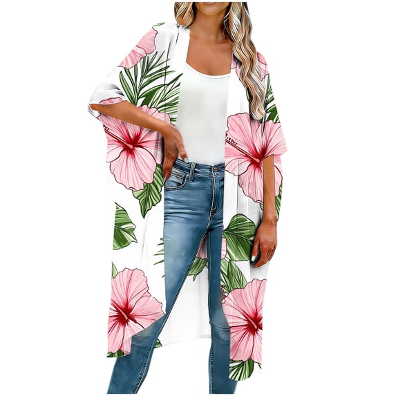 Cover Ups for Swimwear Women Floral Print Loose Fit Bathing Suit Cover Up Lightweight Swim Suit Coverup