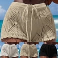 thumbnail image 1 of Cover Ups for Women Knitted Cover Up Shorts Beach Swimsuit Bottom Swim Suit Coverup for Women, 1 of 7