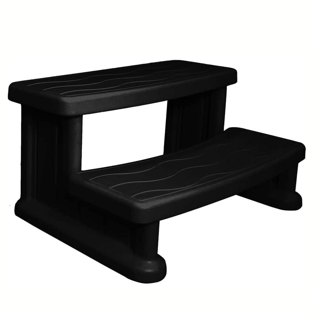 Black Plastic 2-Step Spa Side Step