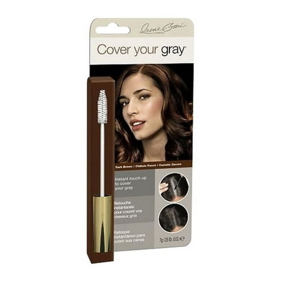 Cover Your Gray Brush In Wand, Dark Brown, 0.25 Oz