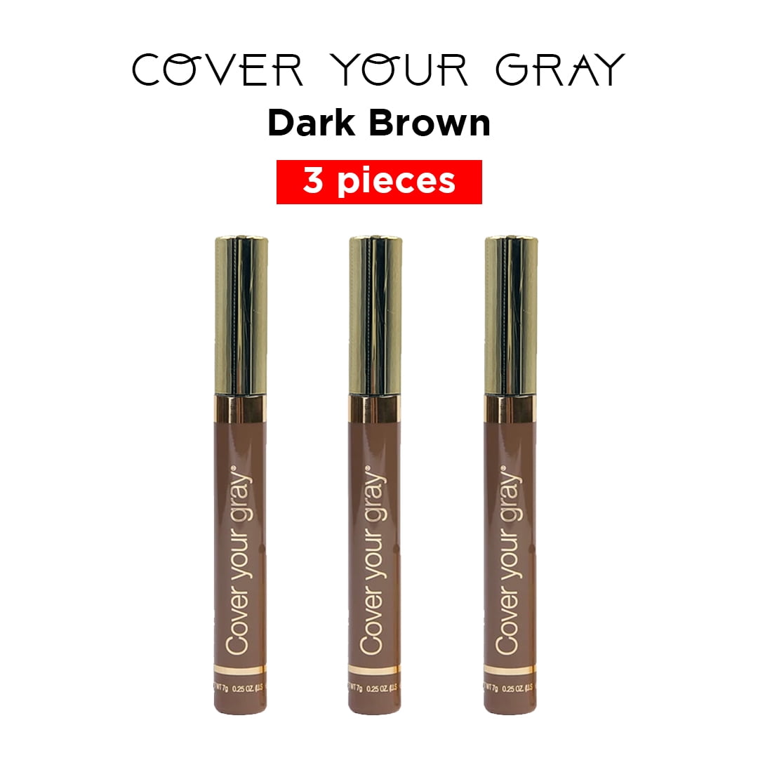 Cover Your Gray BrushIn Wand Waterproof Hair Color TouchUp Mascara Wand Applicator Dark
