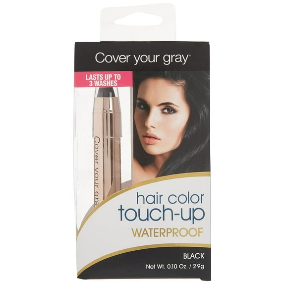 Cover Your Gray Waterproof Chubby Pencil Black, 0.1 Oz., Pack of 2
