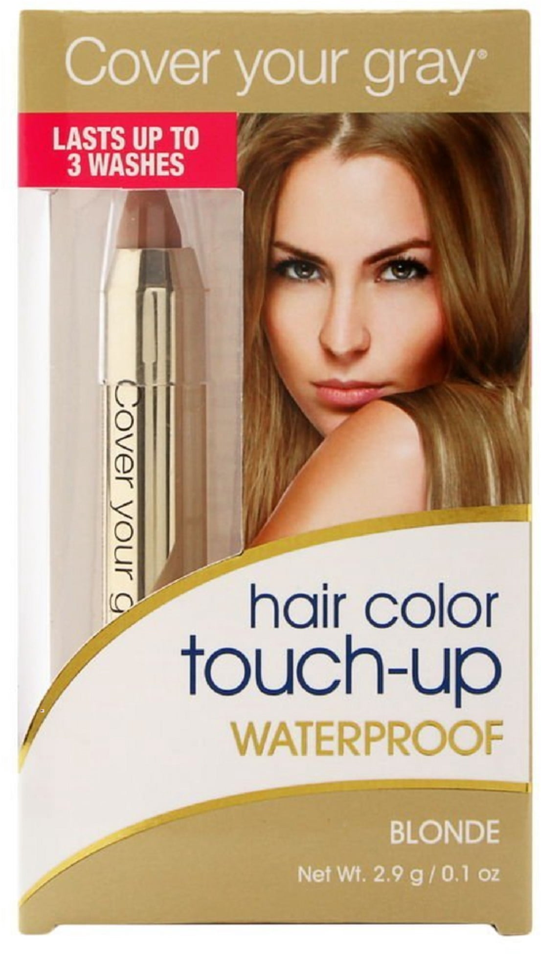 Cover Your Gray Waterproof Hair Color Touch Up, Blonde 0.10 oz (Pack of 2)