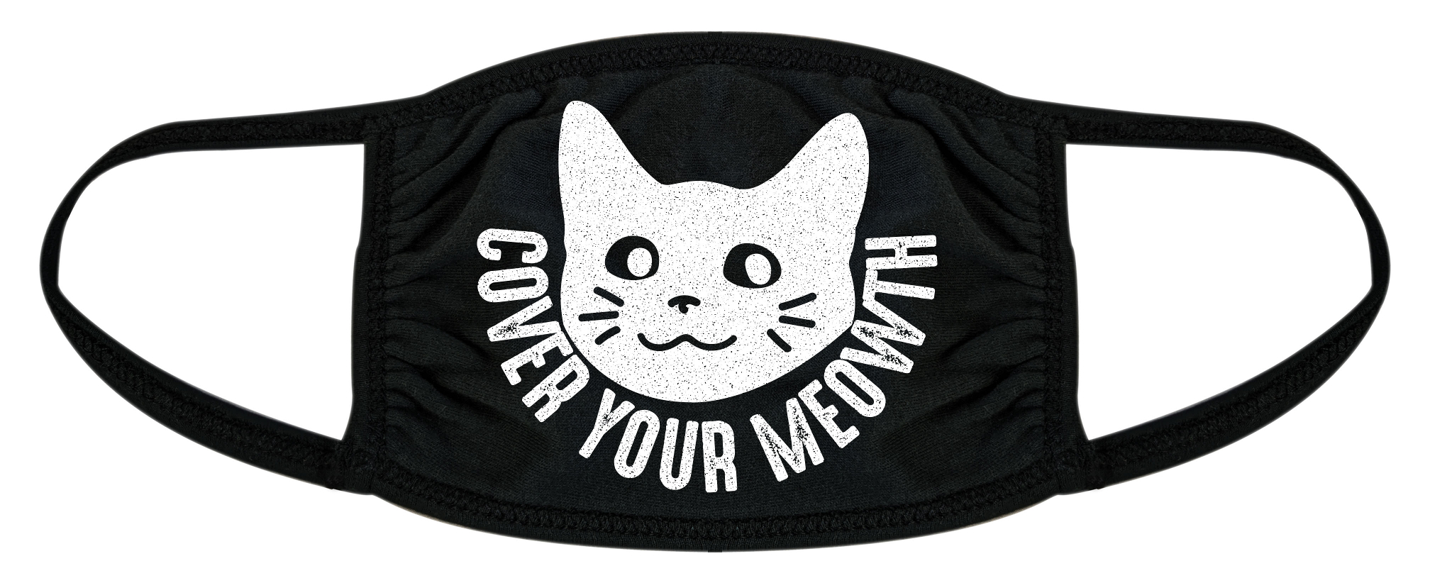 Cover Your Meow Face Mask Funny Crazy Cat Lady Graphic Novelty Nose And Mouth Covering - image 1 of 7