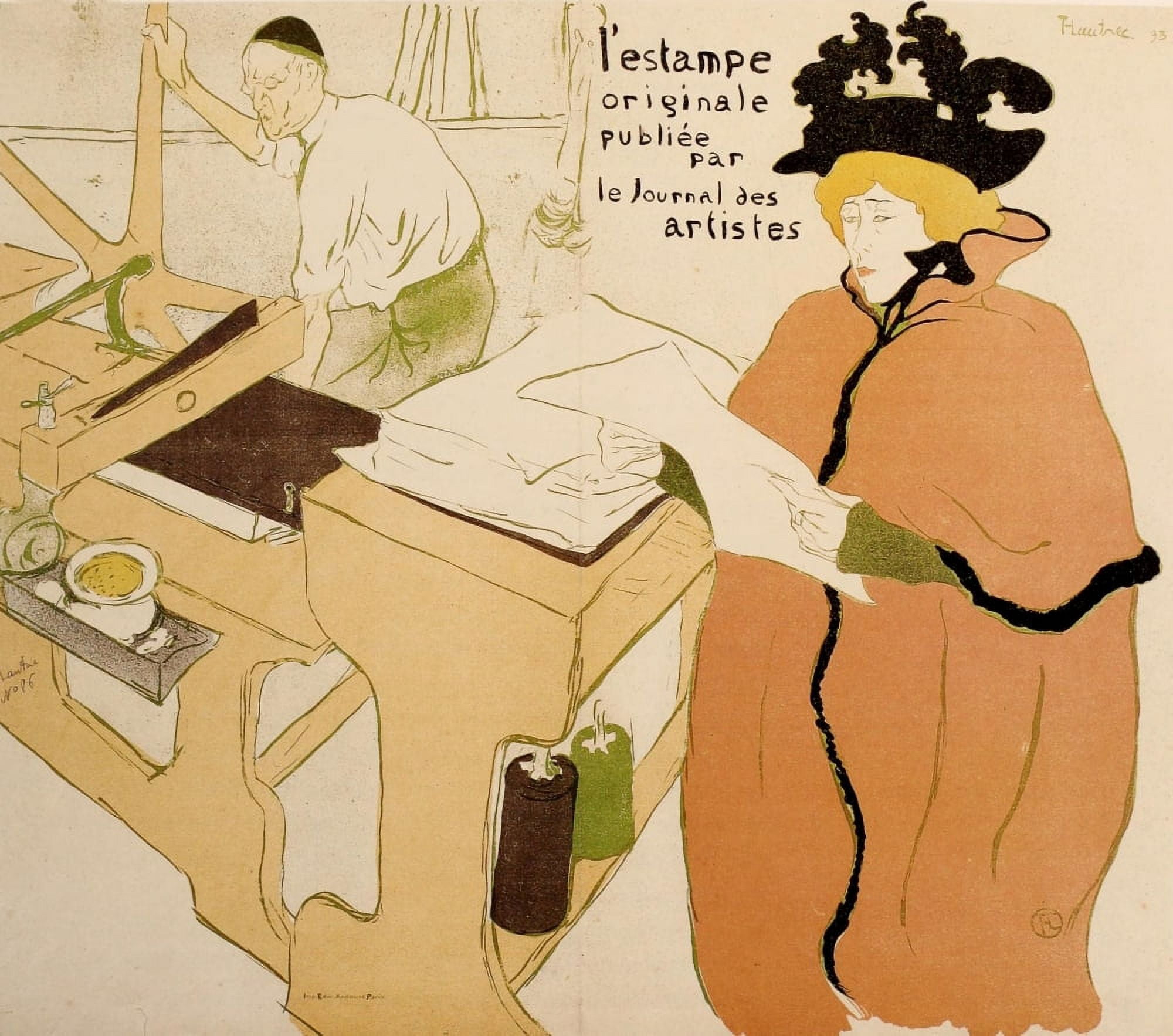 Cover for LEstampe Originale 1893 Canvas Art - H de Toulouse-Lautrec (18 x 24)