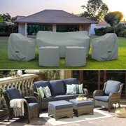 Covers & All Patio Sectional Cover, 34 x 72 x 32 Inches, Gray