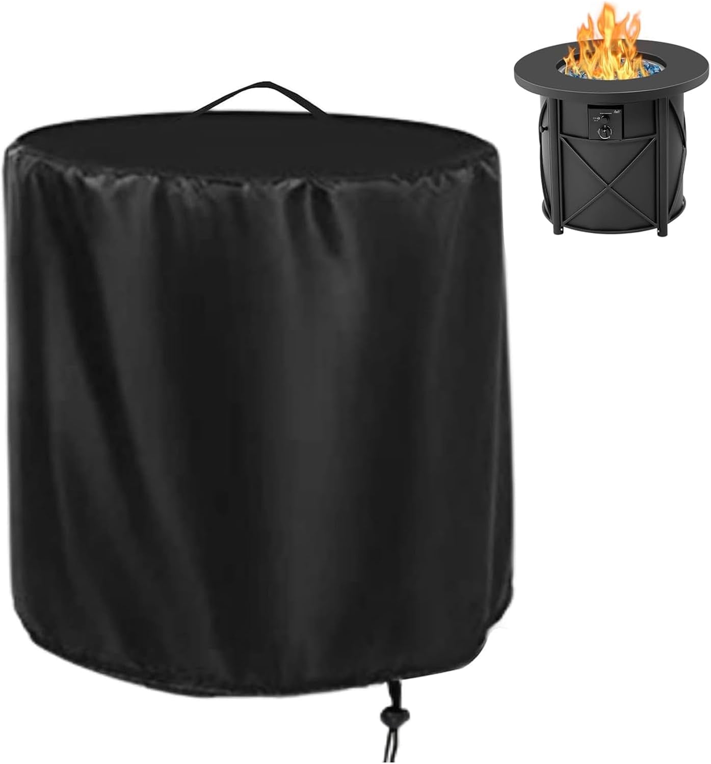 Cover for Outdoors 33" Dia Propane Fire Pit,Outdoor Heavy Duty 420D ...